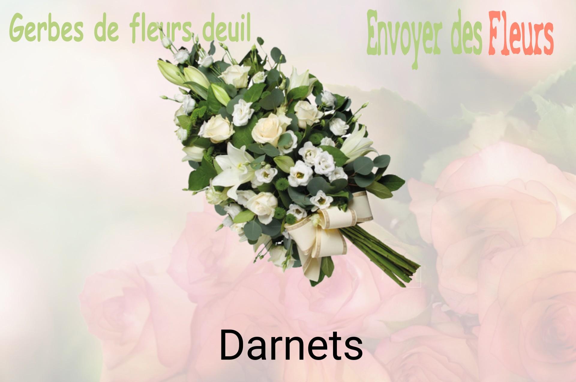 Gerbe de fleurs de deuil livrée à Darnets